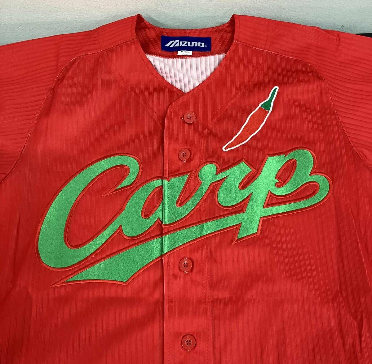 MIZUNO ミズノ Carp カープ 真赤激 ハイクオリティ #21 中崎翔太 半袖