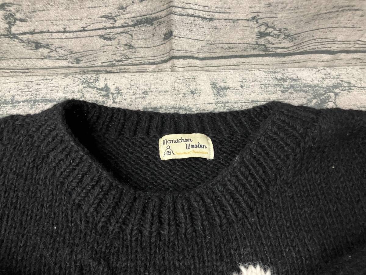MCMACHAN WOOLEN マクマーンウーレン ニット ブラック ウール100