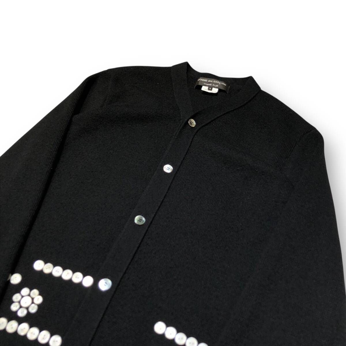 コムデギャルソンオムプリュス 24aw ボタン装飾カーディガン size S 24aw COMME des GARCONS HOMME PLUS マルチボタンカーディガン Мサイズ