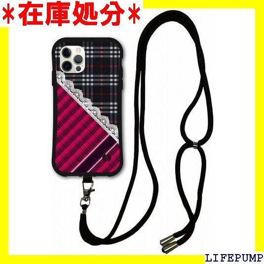 スマホショルダー付 iPhone 15 ケース スマホケース i-coronケース アイフォン15 カバー 耐衝撃 保護 TPUケース スマホカバー ピンク レース柄 かわいい 1224