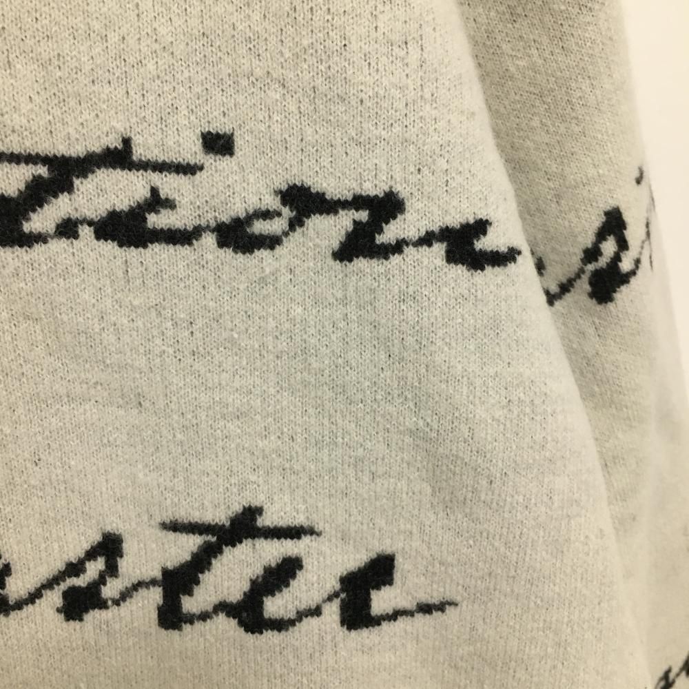 美品】マスターバニー セーター 白×黒 ロゴ総柄 ウール100% メンズ 6