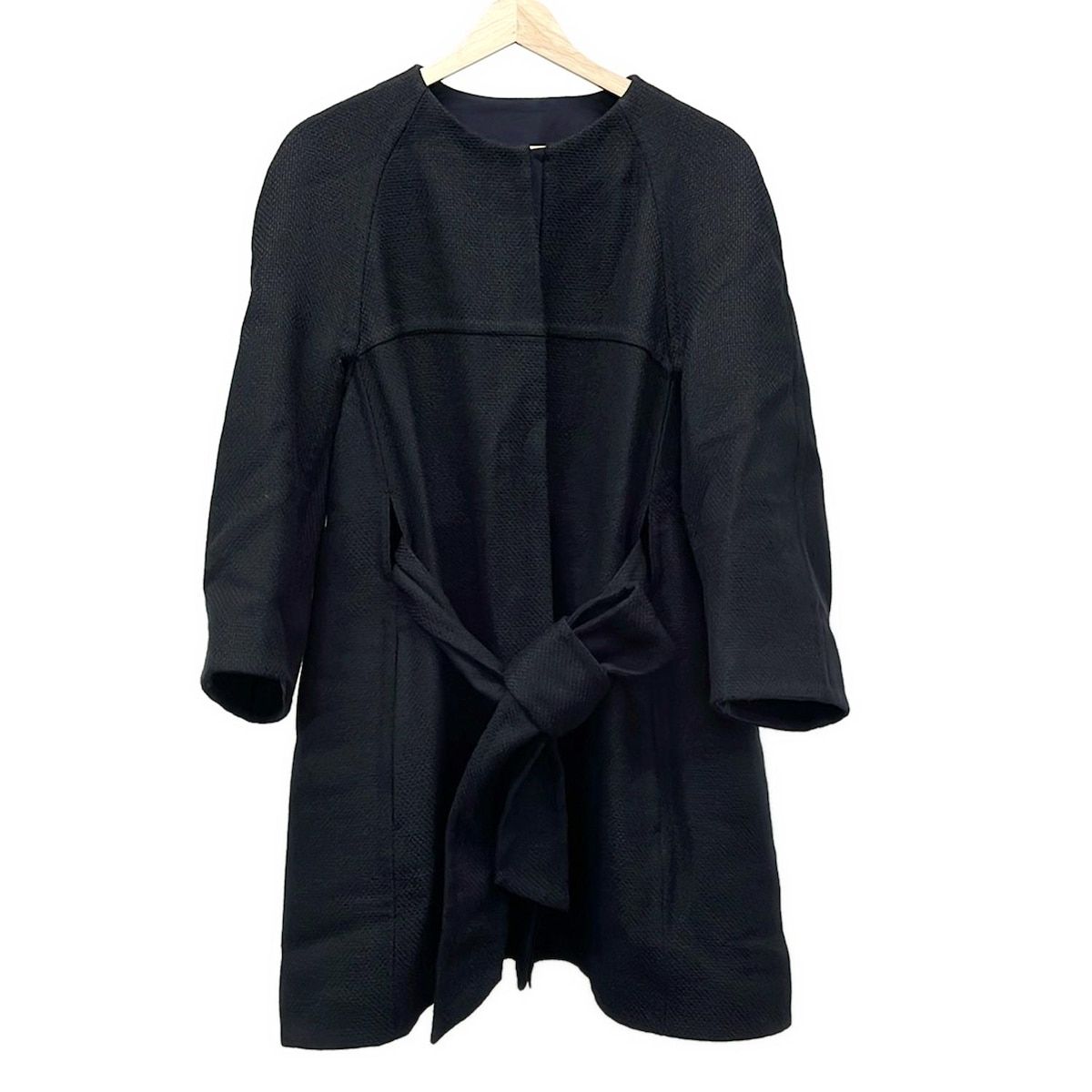 【美品】Drawer ドゥロワー ナポレオンジャケット コート 36 黒 美品】Drawer ドゥロワー ナポレオンジャケット コート 36 黒 美品