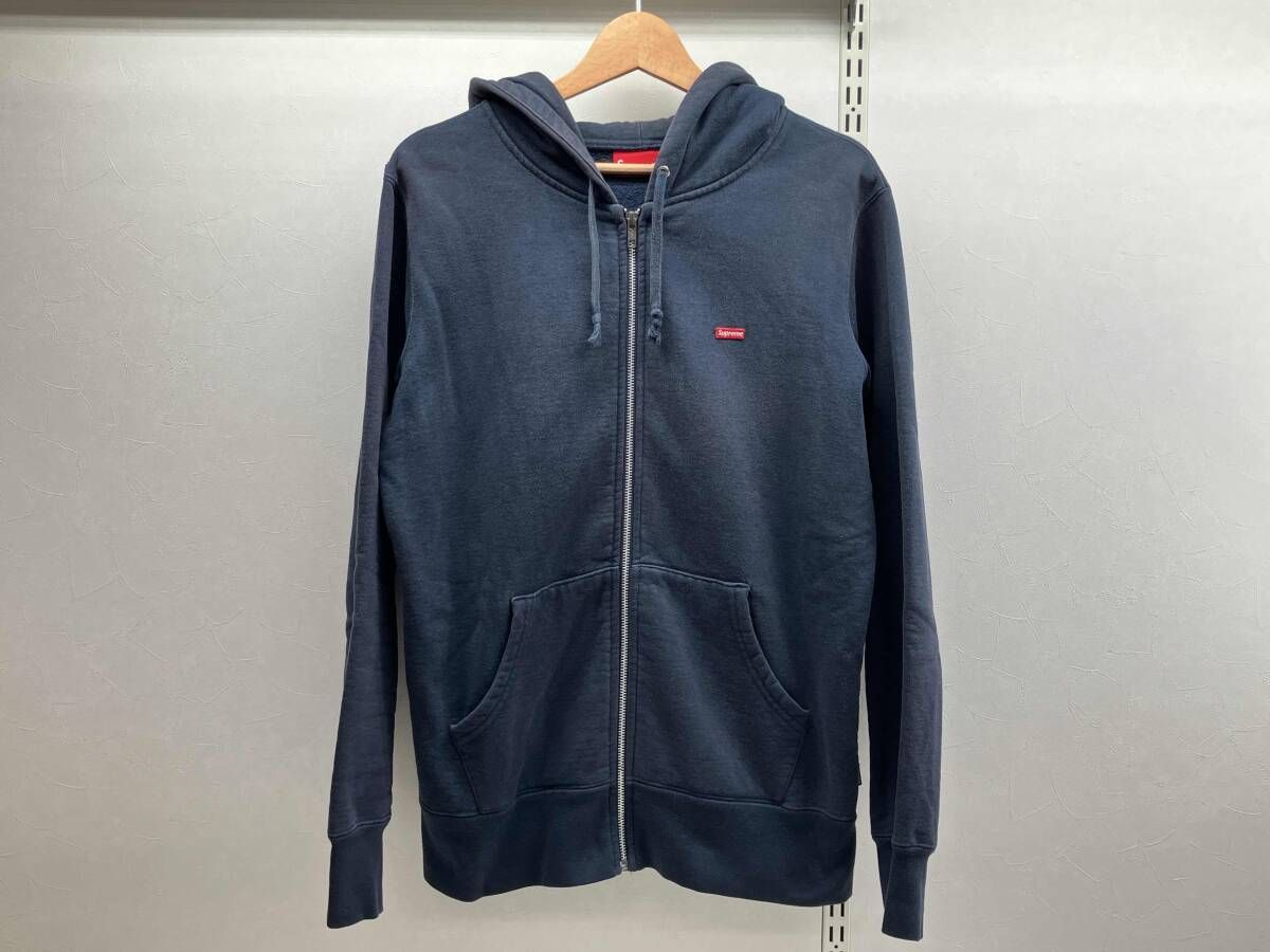 Supreme シュプリーム ジップパーカー コットン 裏起毛 サイズ S ネイビー