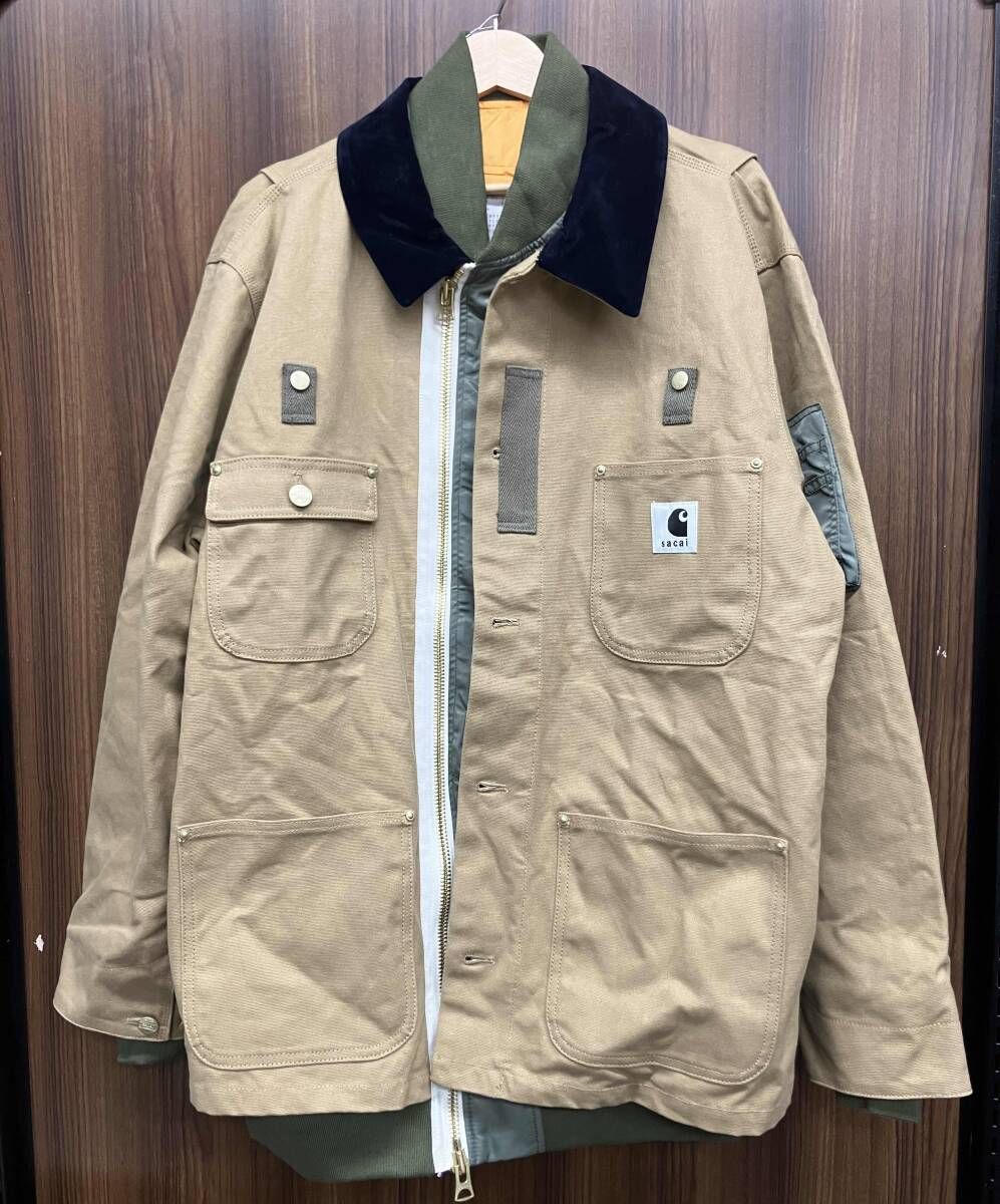 sacai Carhartt サカイ カーハート 23 03110 M CanvasMA 1 JKMichigan AW 再構築ジャケット ワークジャケット MA サイズXL相当
