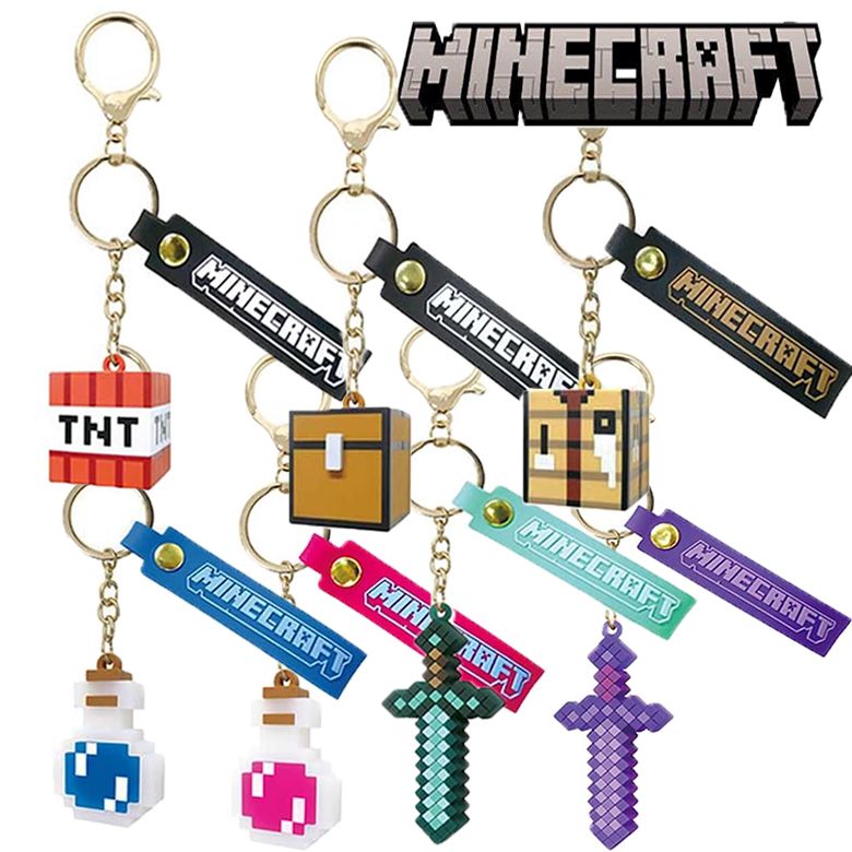 マインクラフト マスコットキーホルダー マイクラ ゲーム 武器 