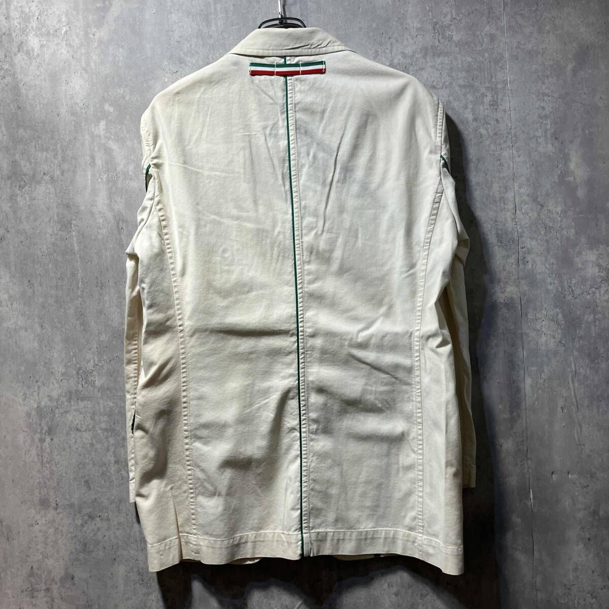 ISSEY MIYAKE MEN piping design 1 B jacket パイピングデザイン1 Bジャケット ホワイト レッド グリーン サイズ3 イッセイミヤケメン