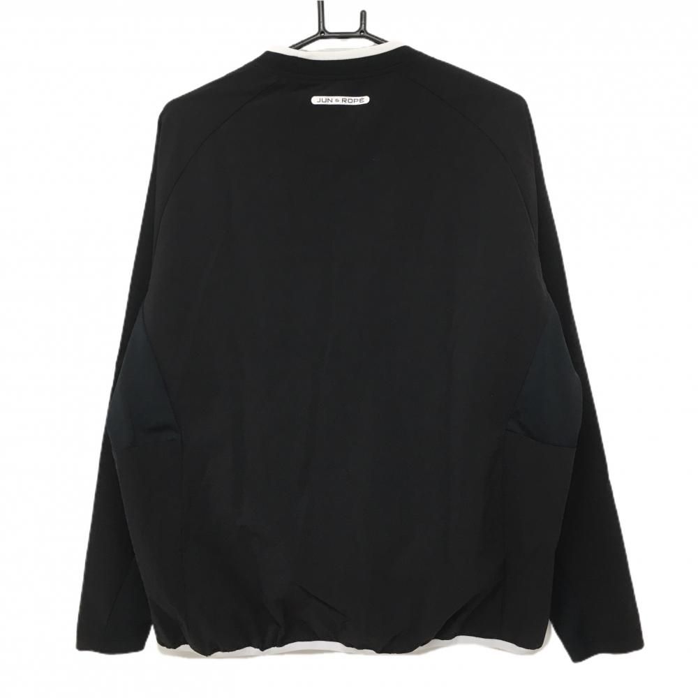 超美品】ジュンアンドロペ ブルゾン 黒 ロゴ白 ナイロン90