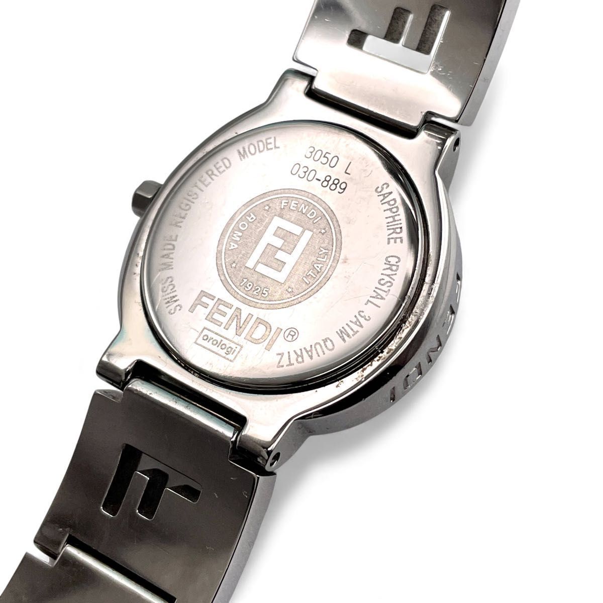 美品□稼働 FENDI フェンディ 3050L レディース腕時計 ピンク文字盤