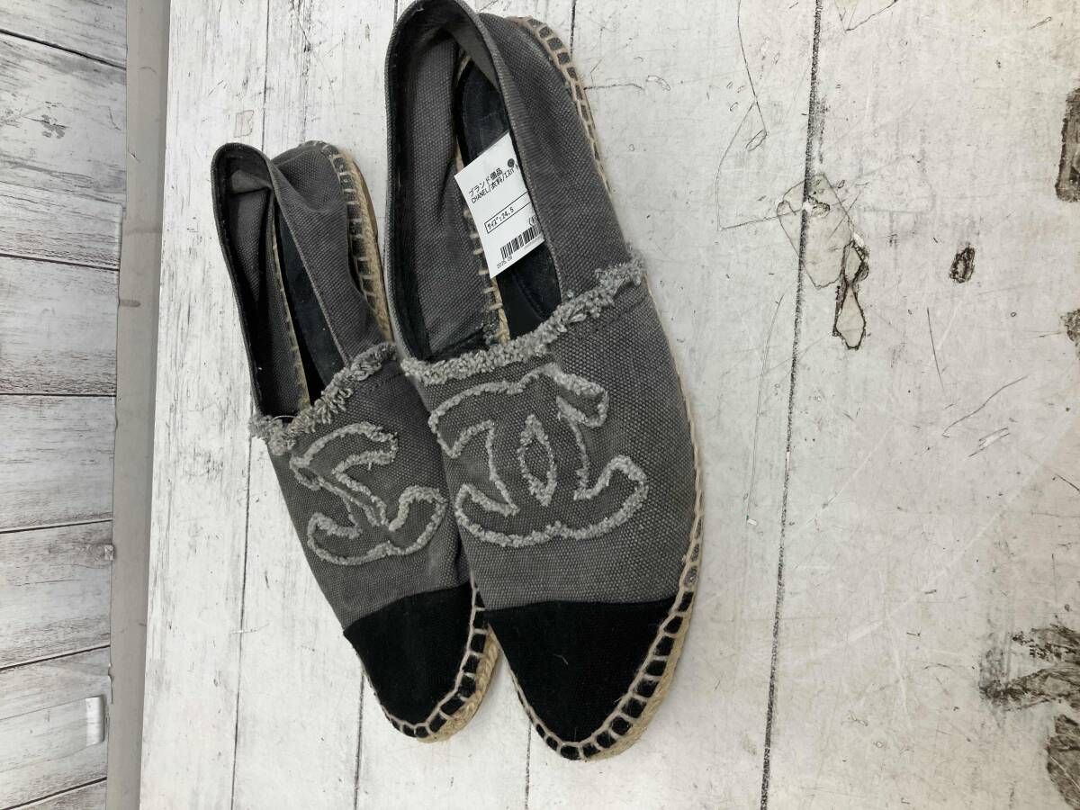 CHANEL 衣料 エスパドリーユ グレー39