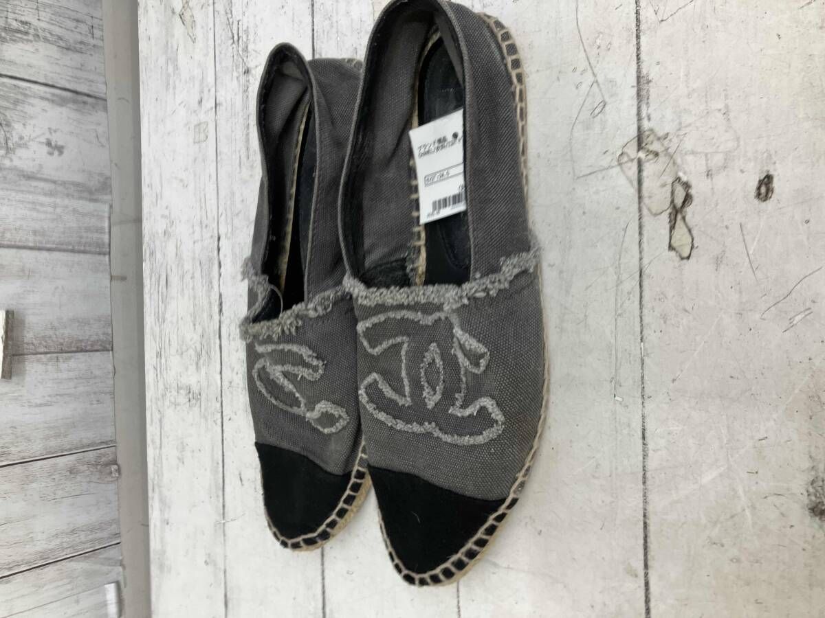 CHANEL 衣料 エスパドリーユ グレー39