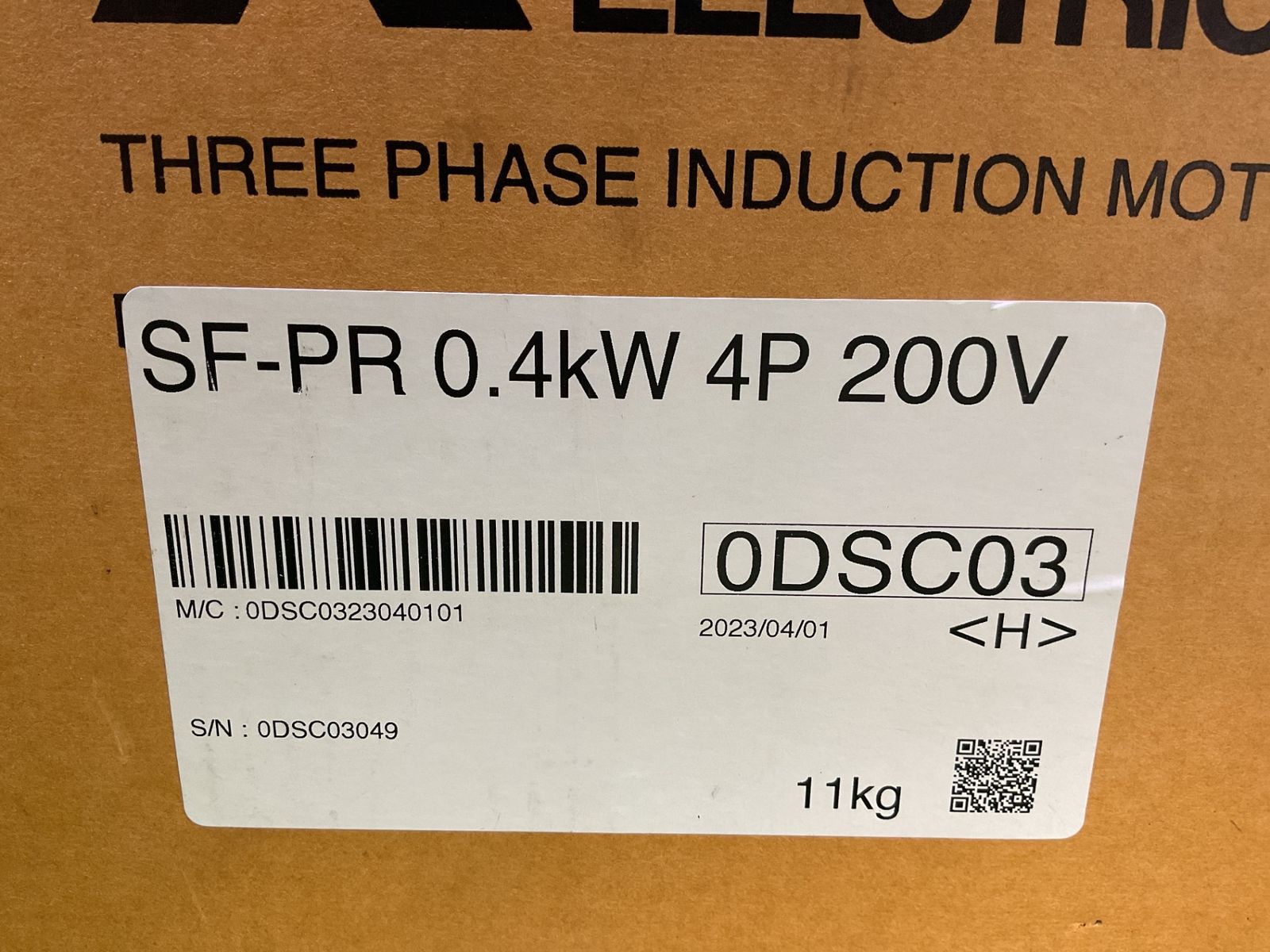 長期 三菱 SF-PR 0.4 kW 4 P 200 V 三相モータ サ-279