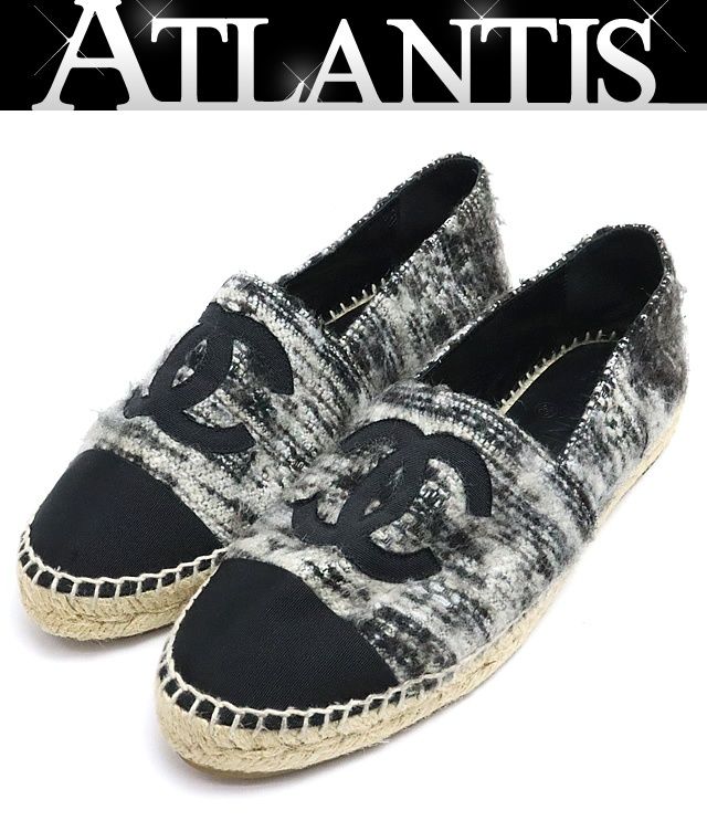 広尾店】シャネル CHANEL エスパドリーユ レディース フラットシューズ