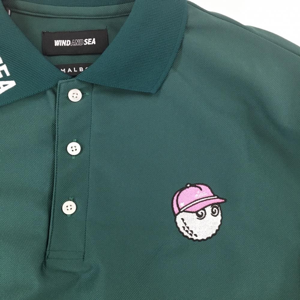 超美品】ウィンダンシー×マルボンゴルフ 長袖ポロシャツ ダーク