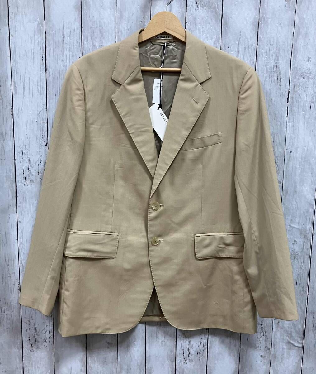 AURALEE テーラードジャケット SUPER FINE WOOL JACKET ベージュ サイズ3 オーラリー