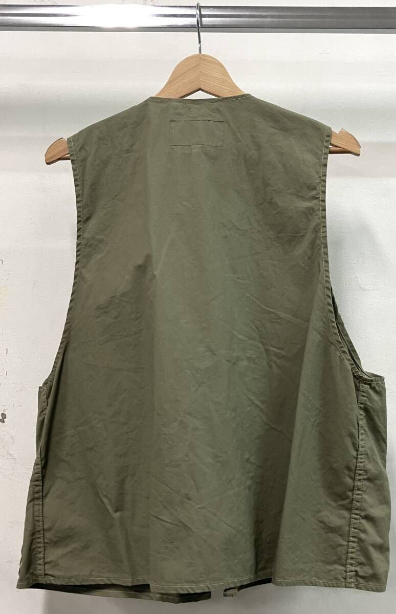 ディセンダント フィッシングベスト ベスト サイズ3 22 SS オリーブ YKK コットン ナイロン ポリエステル