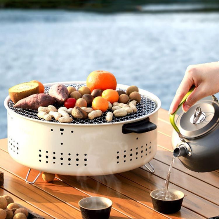 春 アウトドア 卓上 しちりん BBQ 屋外専用 鍋 炭焼き 炭火