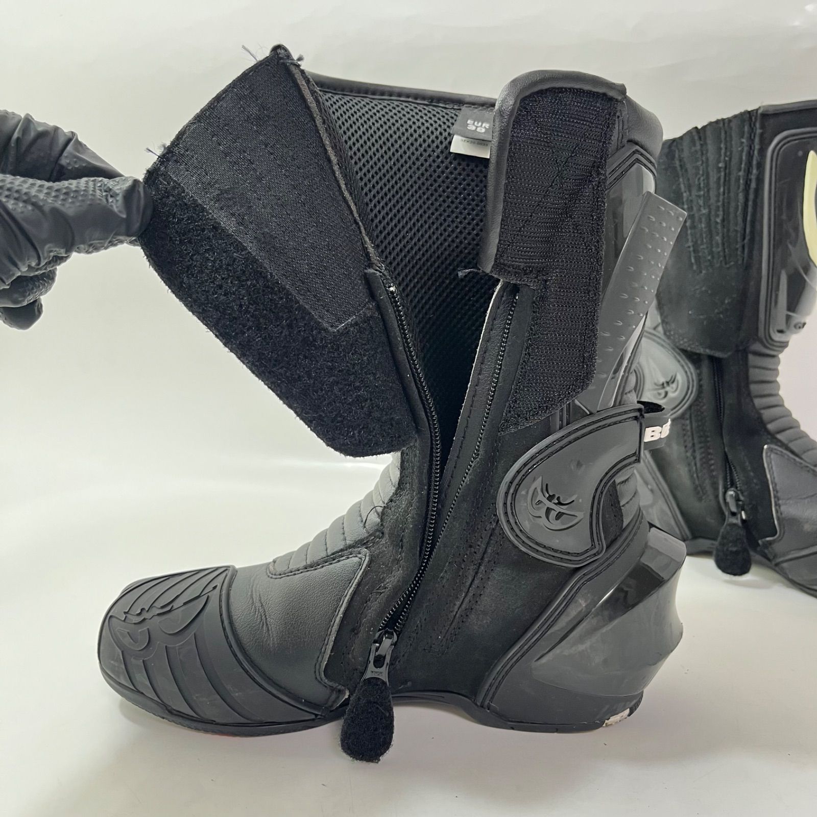 ち27) BERIK ベリック レーシングブーツ バイク用ブーツ 24cm (EUR39