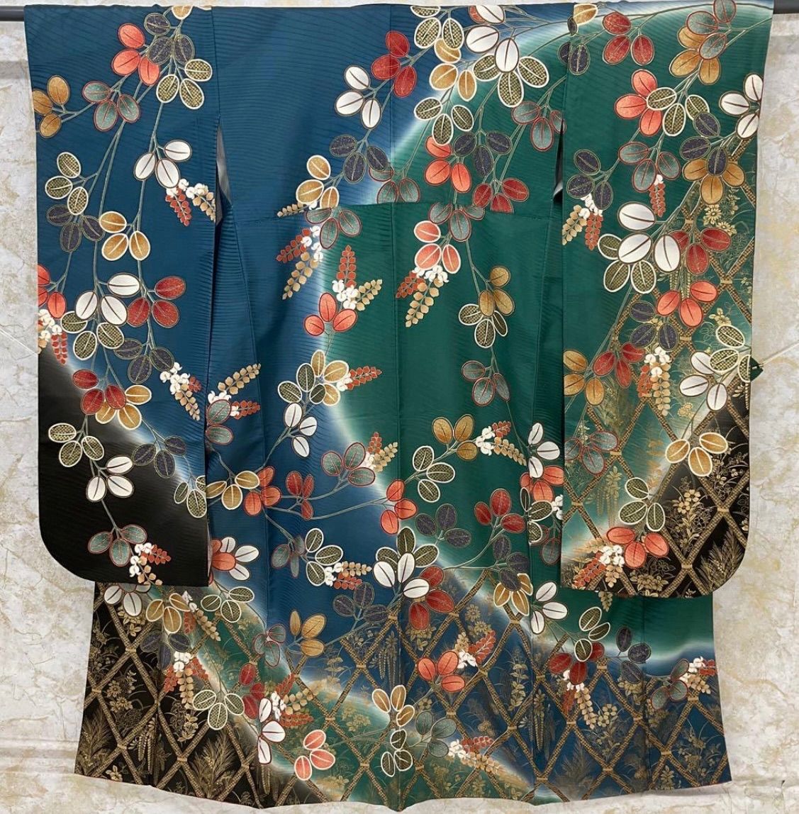 kimono one kimonoarisa 振袖 長襦袢 正絹 2点セット 広衿 裄長 裄66肩丈156 着物帯振袖袋帯
