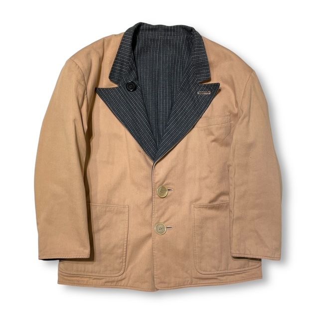 85 aw COMME des GARCONS HOMME PLUS archive Reversible 3 B Jacket リバーシブル3 Bジャケット ブラウン系 グレー系 М コムデギャルソン