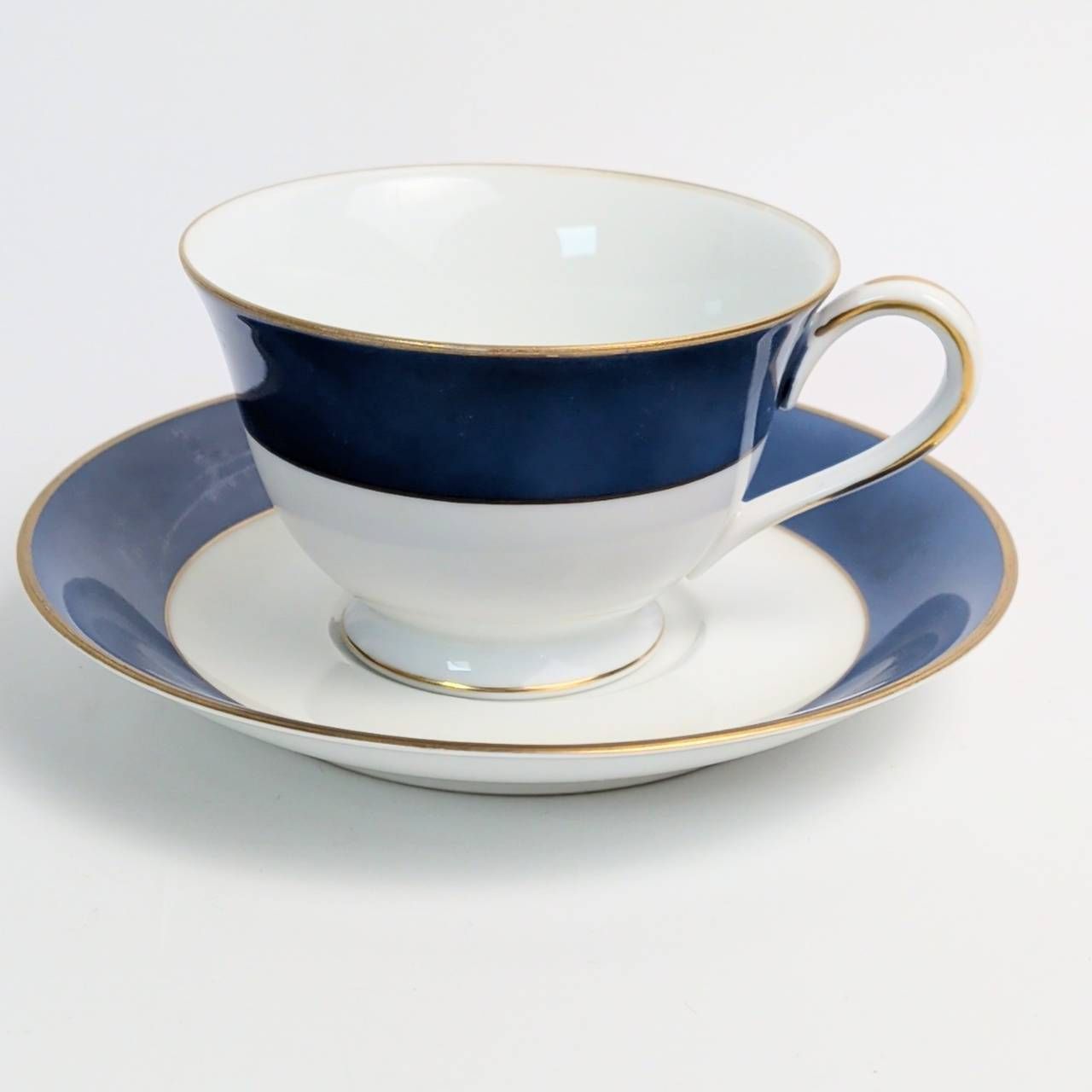ノリタケ カップ＆ソーサ― 5客 ブルー 金彩