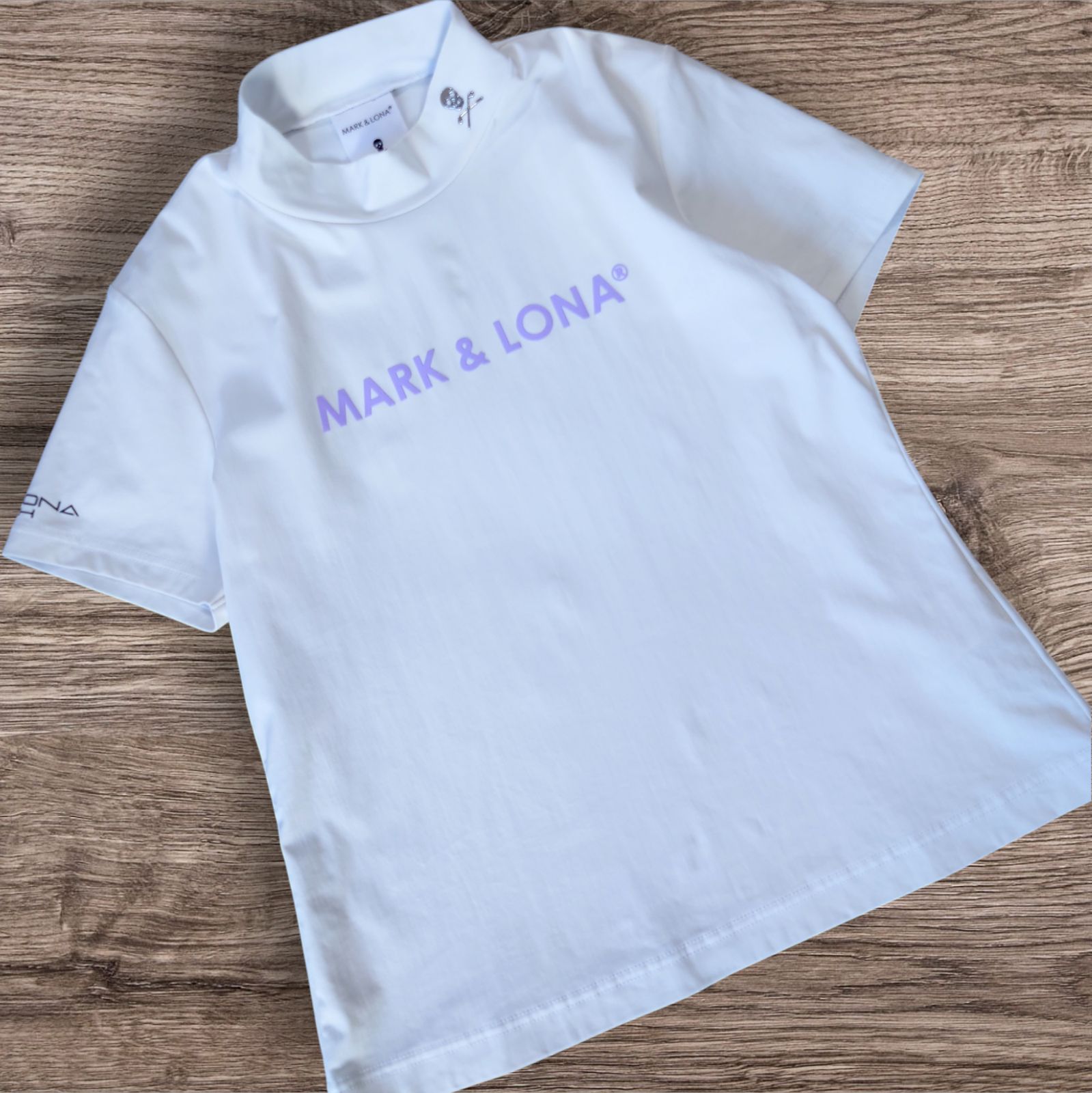 MARK-LONA GOLF ML-TECH Emitter Tech Tee モックネック ショートスリーブ ホワイト レディース