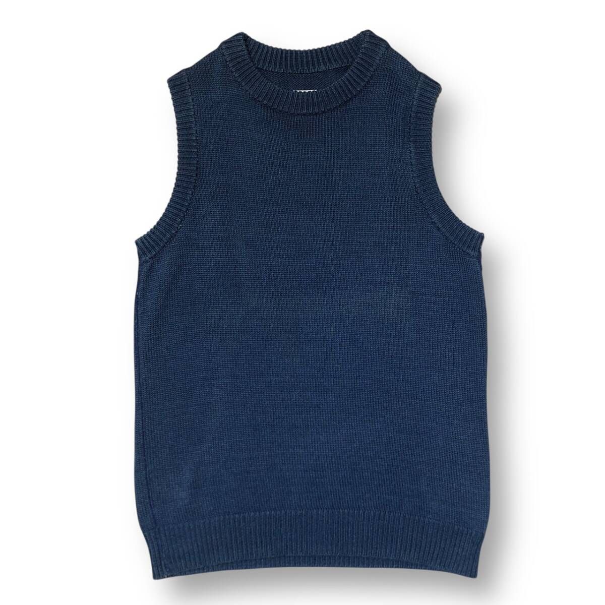 01 ss MARTIN MARGIELA MIISS DEANA コットンワッフルベスト サイズS ブルー マルタンマルジェラ