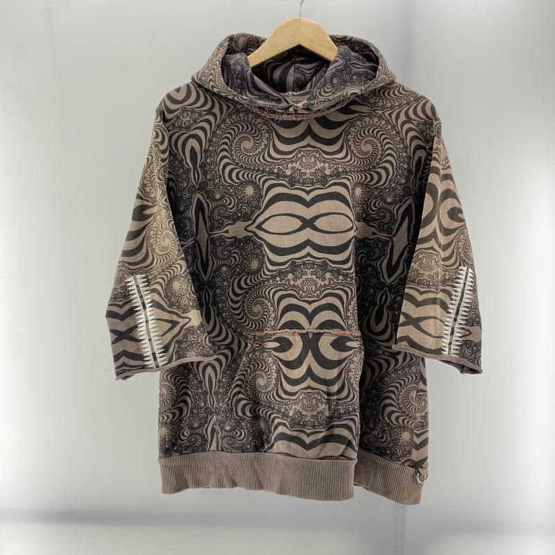 中古】UNDER COVER 03ss SCAB期 フラクタル 5分袖パーカー グレー