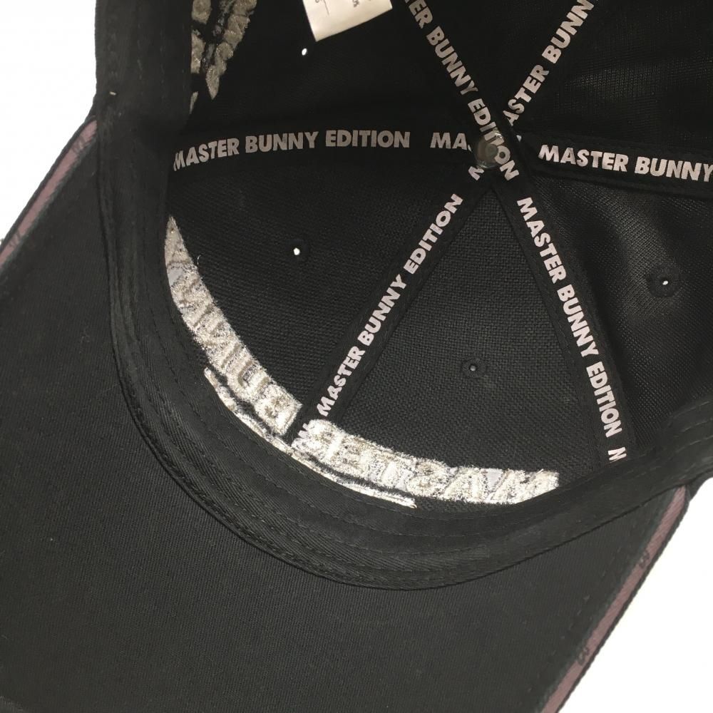 美品】マスターバニー キャップ 黒×ゴールド系 立体ロゴ刺しゅう FR