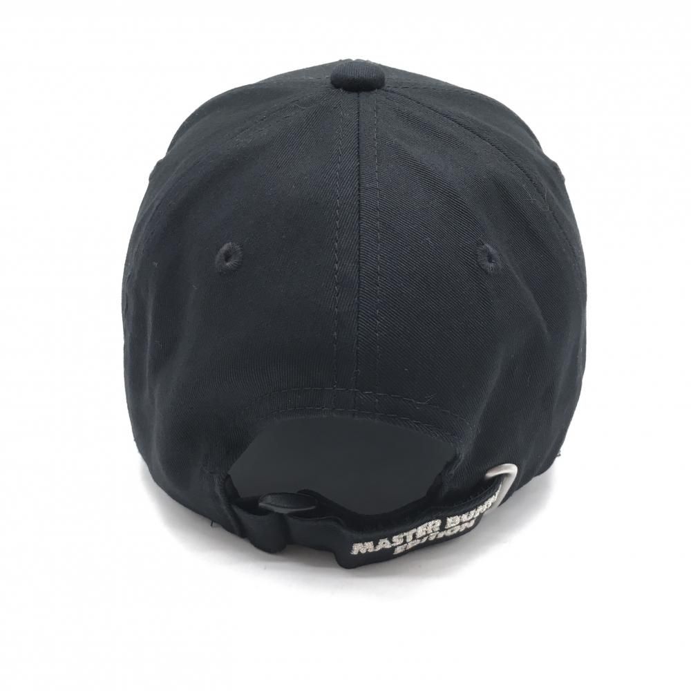 美品】マスターバニー キャップ 黒×ゴールド系 立体ロゴ刺しゅう FR