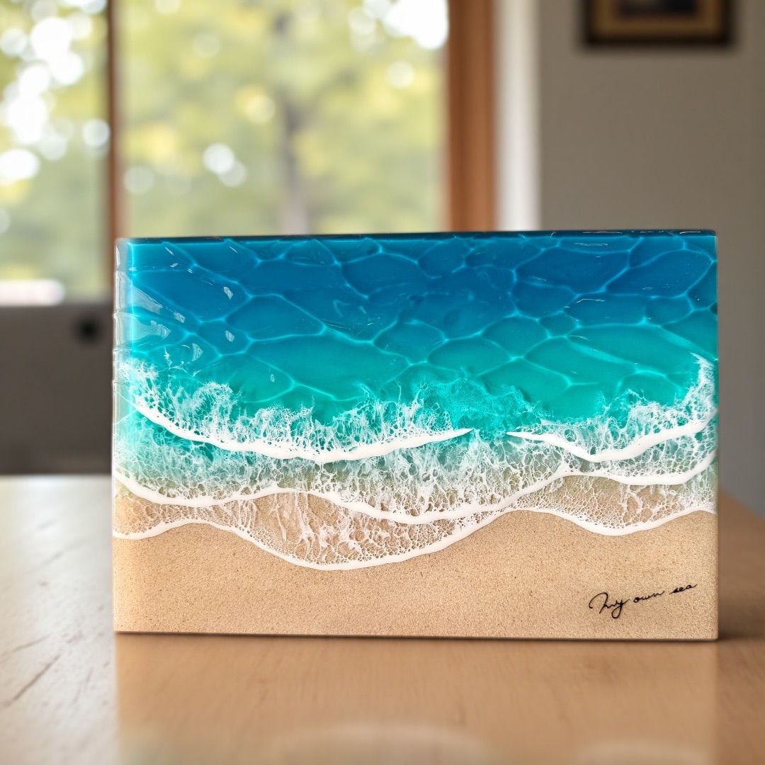 ラストセール❣️アートパネル　レジンアート　波レジン 波 レジン アート パネル 20×30 a 横 』 No.99 レジンアート