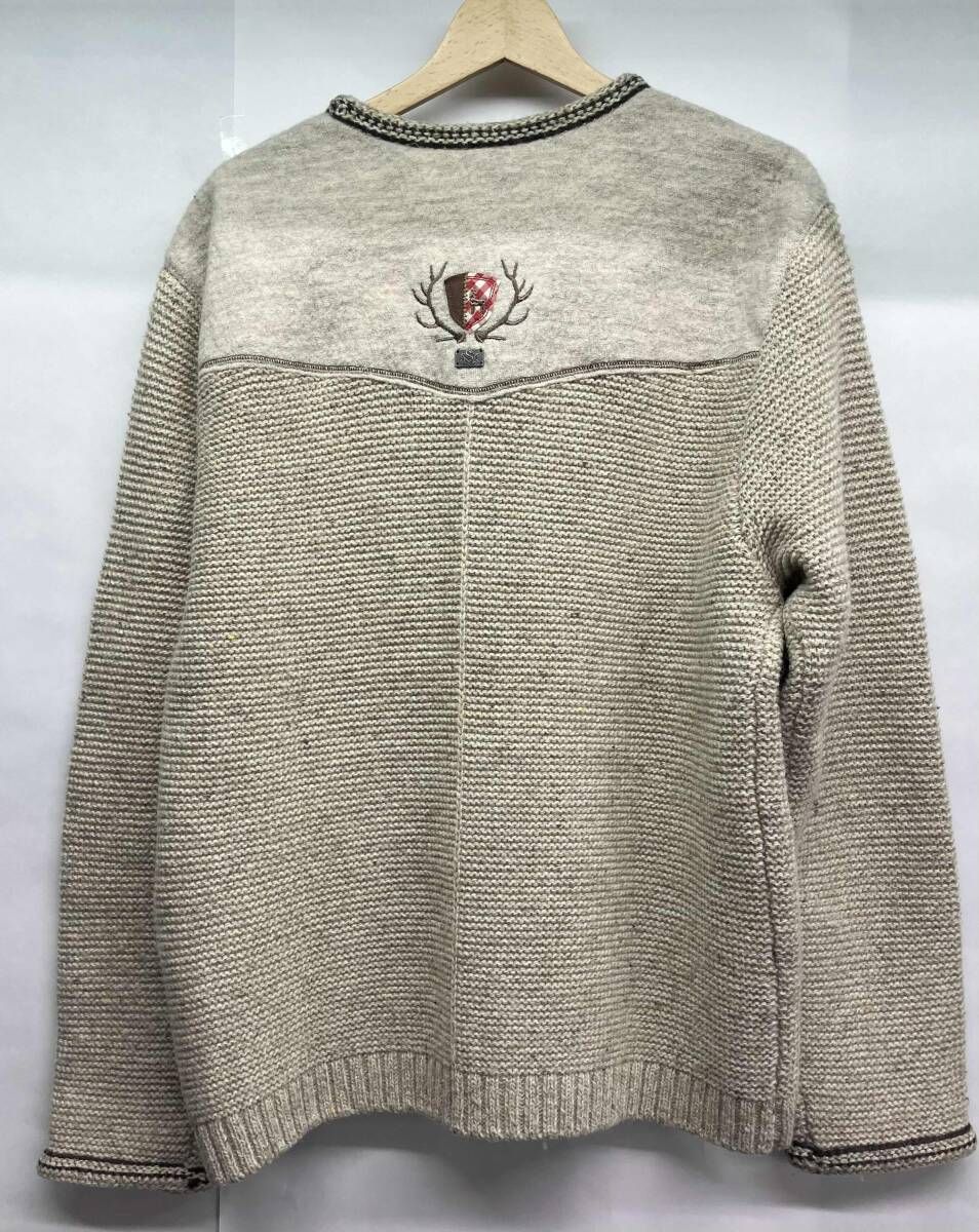 Spieth -Wensky ニットジャケット ボタン ヨーロッパ古着刺繍デザインウールブルゾン サイズM メンズ 古着