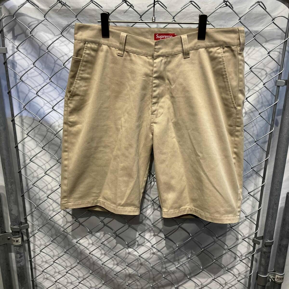 Supreme ハーフ綿パンツ ハーフチノ ベージュ W34 シュプリーム