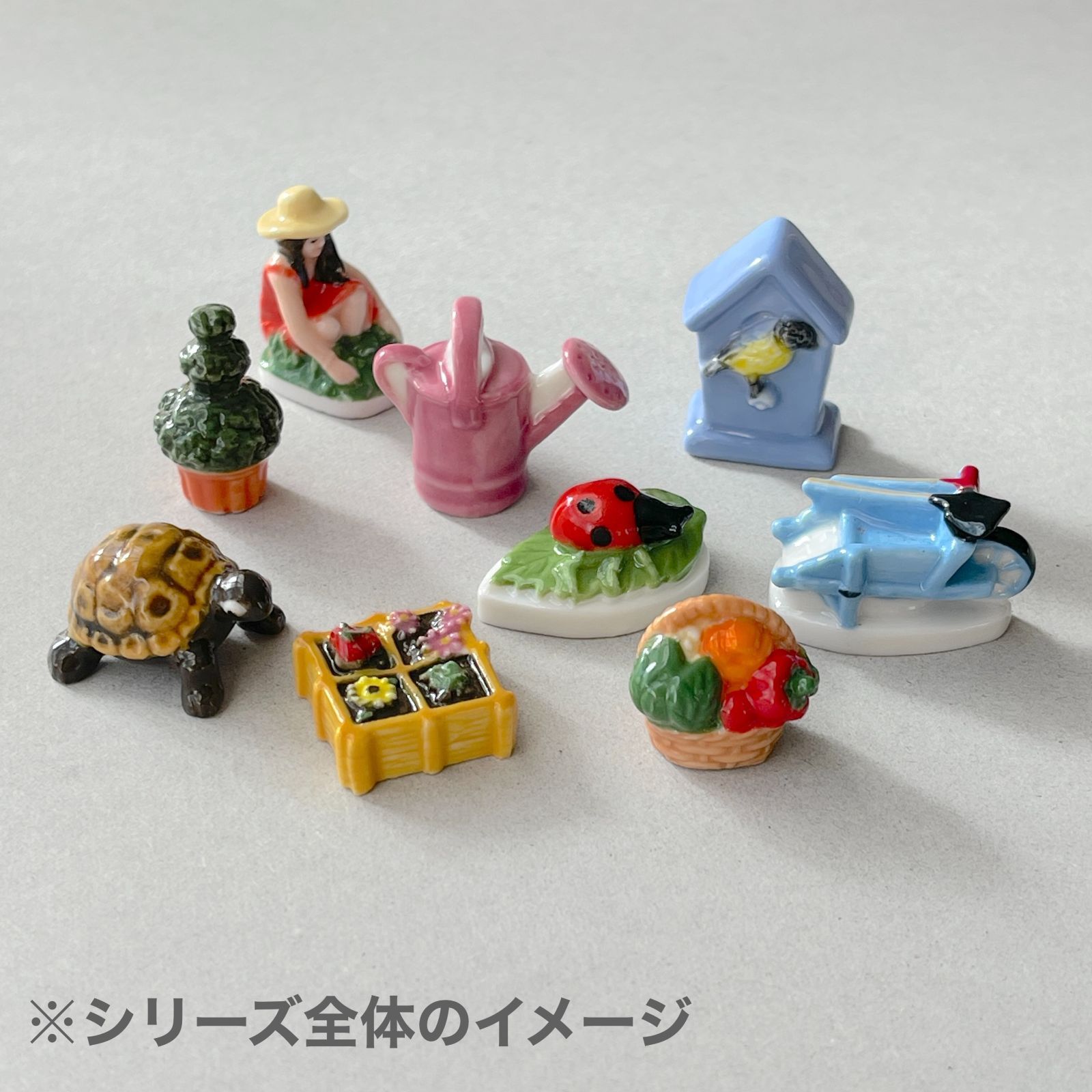 フェーヴ 一輪車と道具 お庭 フランス フェーブ ミニチュア陶器 - メルカリ