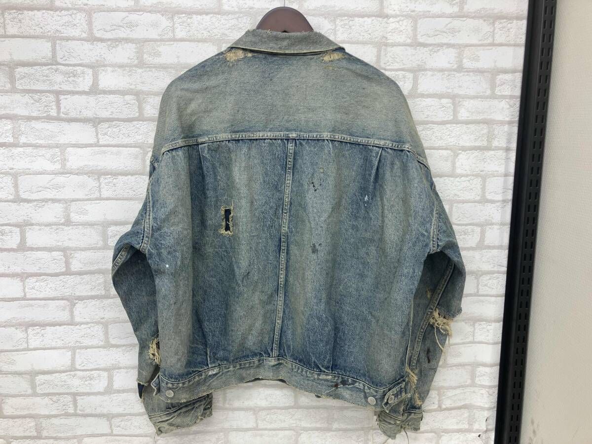 SAINT MICHAEL SM-A 23-0000-C 17 23 AW BJ_DENIM JKT DAMAGE セントマイケル メンズ サイズ42 デニムジャケット ジージャン