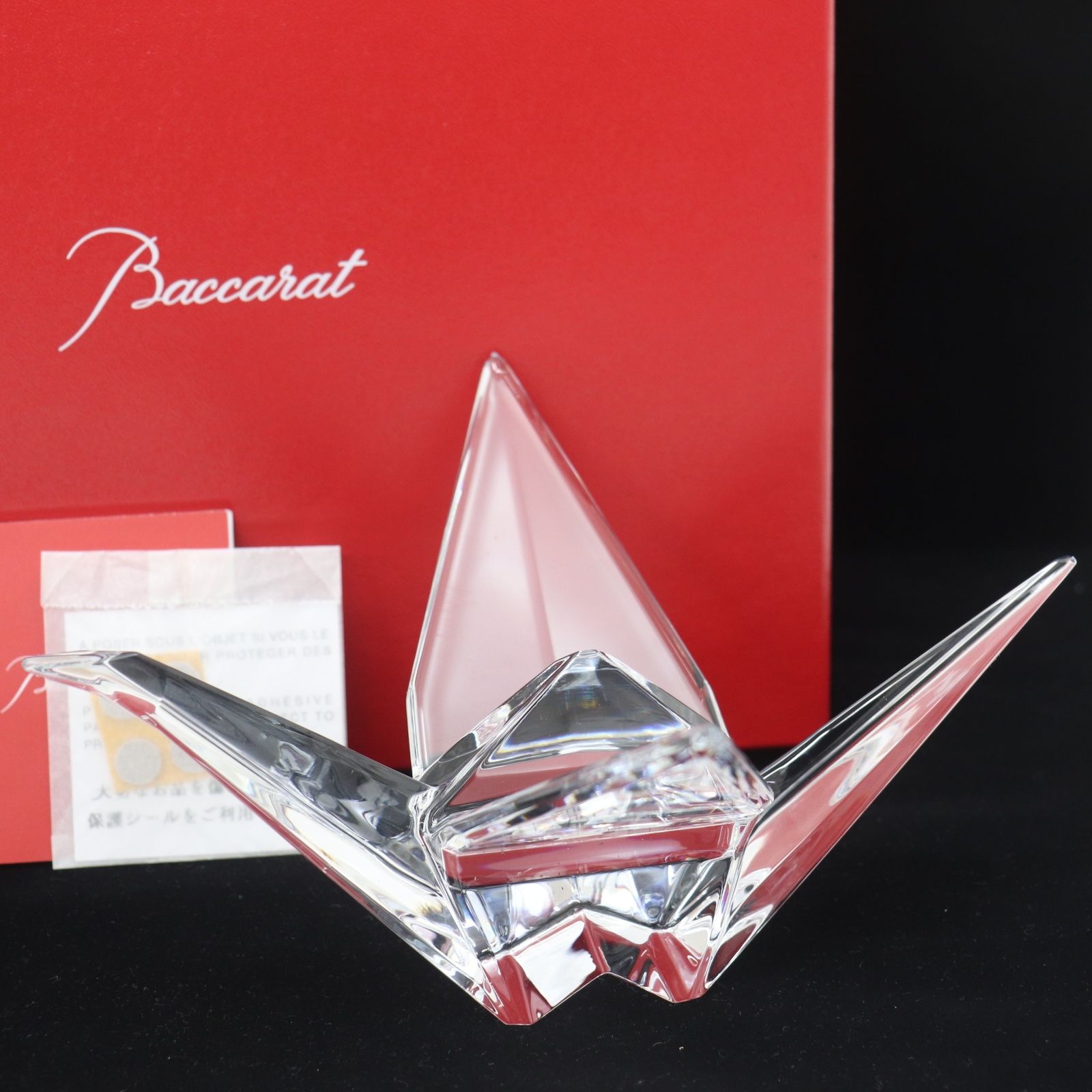 ITCZJPZAVAQO Baccarat バカラ クリスタル オリガミ ツル 鶴 置物 インテリア 飾り オブジェ 箱 ラグジュアリー