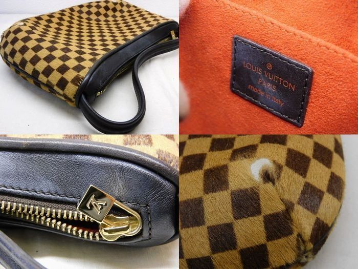 ヴィトン □ M92132 CE1010 ダミエ ソバージュ タイガー ハラコ