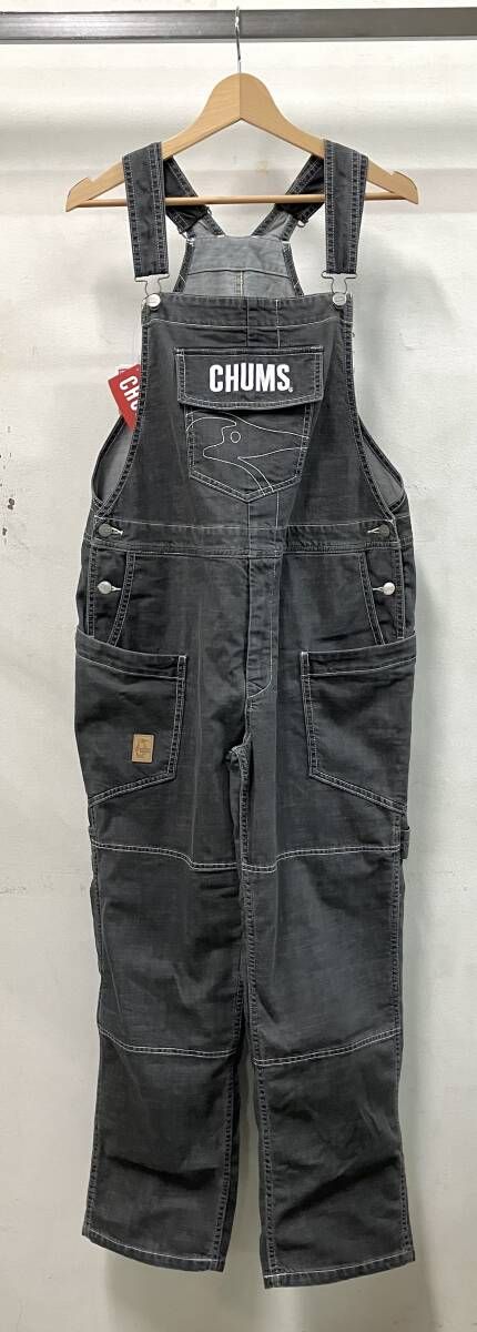 CHUMS チャムス オーバーオール オールインワン サイズS CH 03 1376 K 001 グレー シミあり