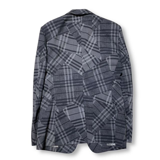 MAN Tailored jacket 変形チェック2 Bジャケット テーラードジャケット サイズ48 グレー ヴィヴィアンウエストウッド