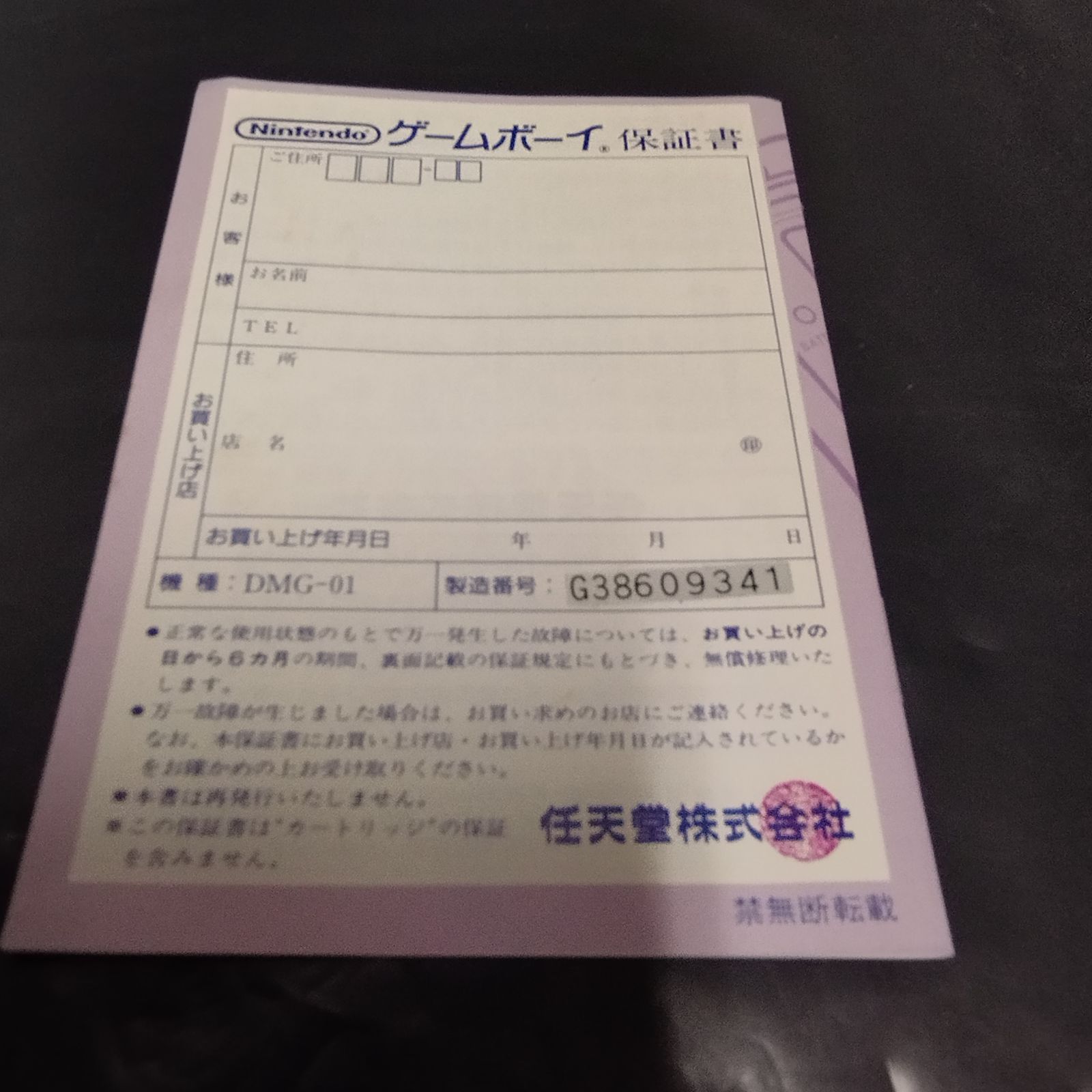  D 10666 GAMEBOY DMG S SA ゲームボーイ スケルトン 箱 取説付 本体(ゲームボーイ) ゲームボーイ