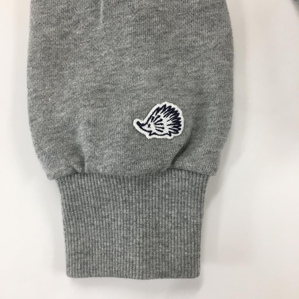 クラブハウス 襟付トレーナー グレー×ブラウン スウェット 綿100