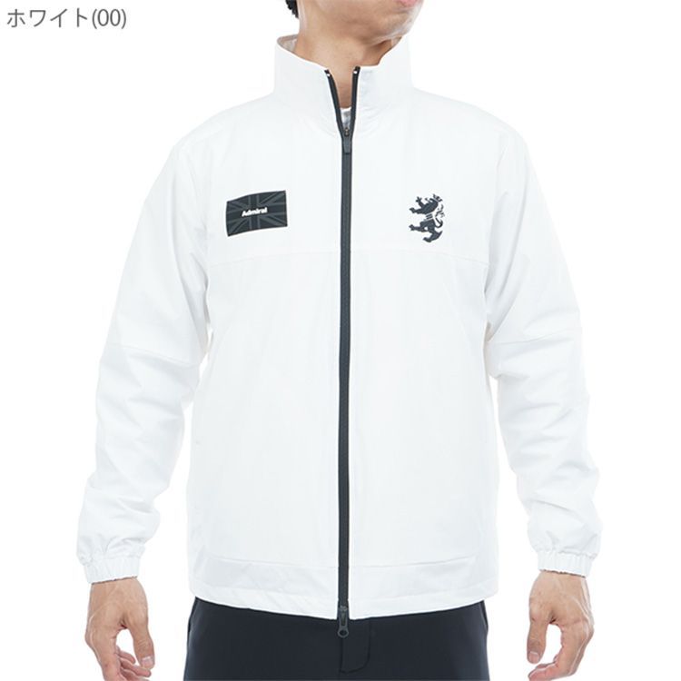 Admiral Golf ADMA511 ホワイトジャケット LL アドミラルゴルフ ジャケット メンズ 長袖 フルジップ エアポカ