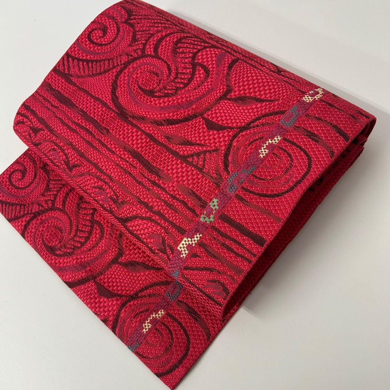 名古屋帯 本場筑前博多帯 可愛い織り出し 八寸 正絹 着物 MA-1657