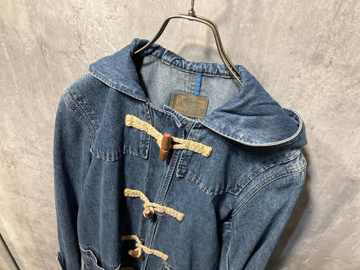 RALPH LAUREN JEANS デニムダッフルコート サイズS インディゴブルー
