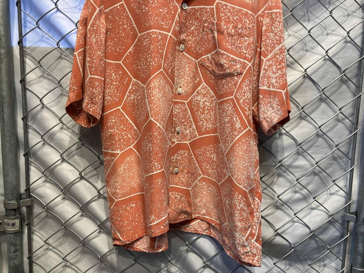 NIPOALOHA / アロハシャツ/3/シルク/GRY/総柄 NIPOALOHA 総柄 シルクアロハシャツ S オレンジ ニポアロハ - メルカリ