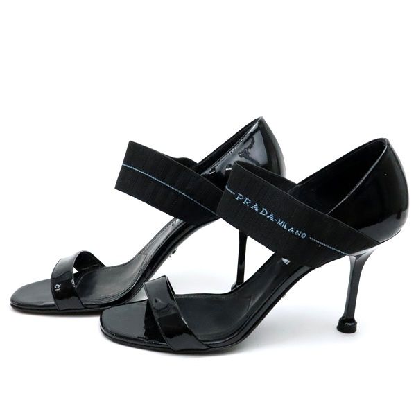 広尾店】プラダ PRADA ストラップサンダル エナメルレザー パテント