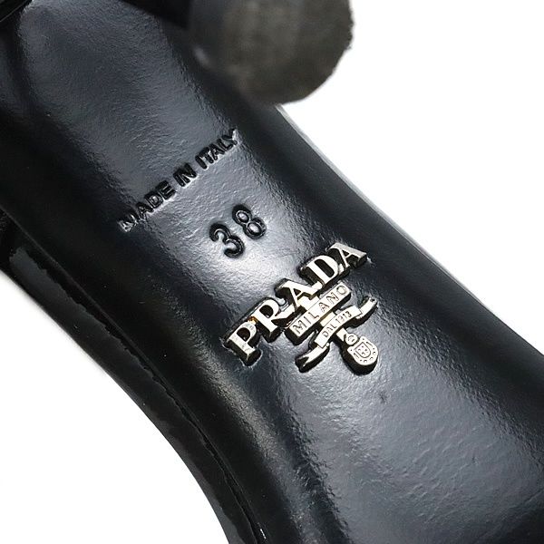 広尾店】プラダ PRADA ストラップサンダル エナメルレザー パテント