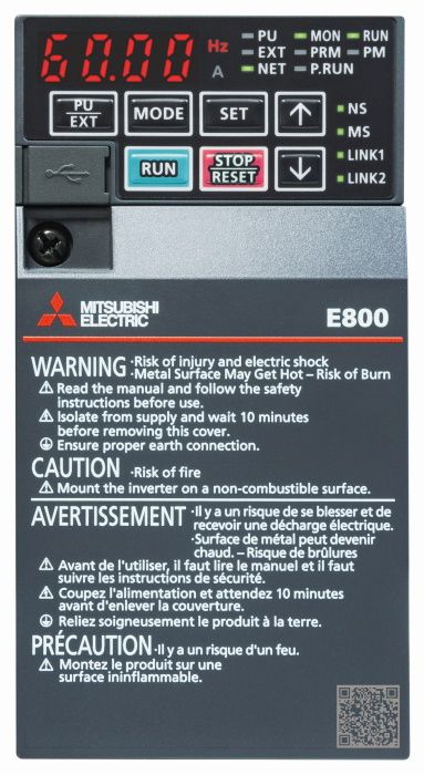 三菱電機 インバーター FR-E 820-0.4 K-1-60 三相 200 V MITSUBISHI