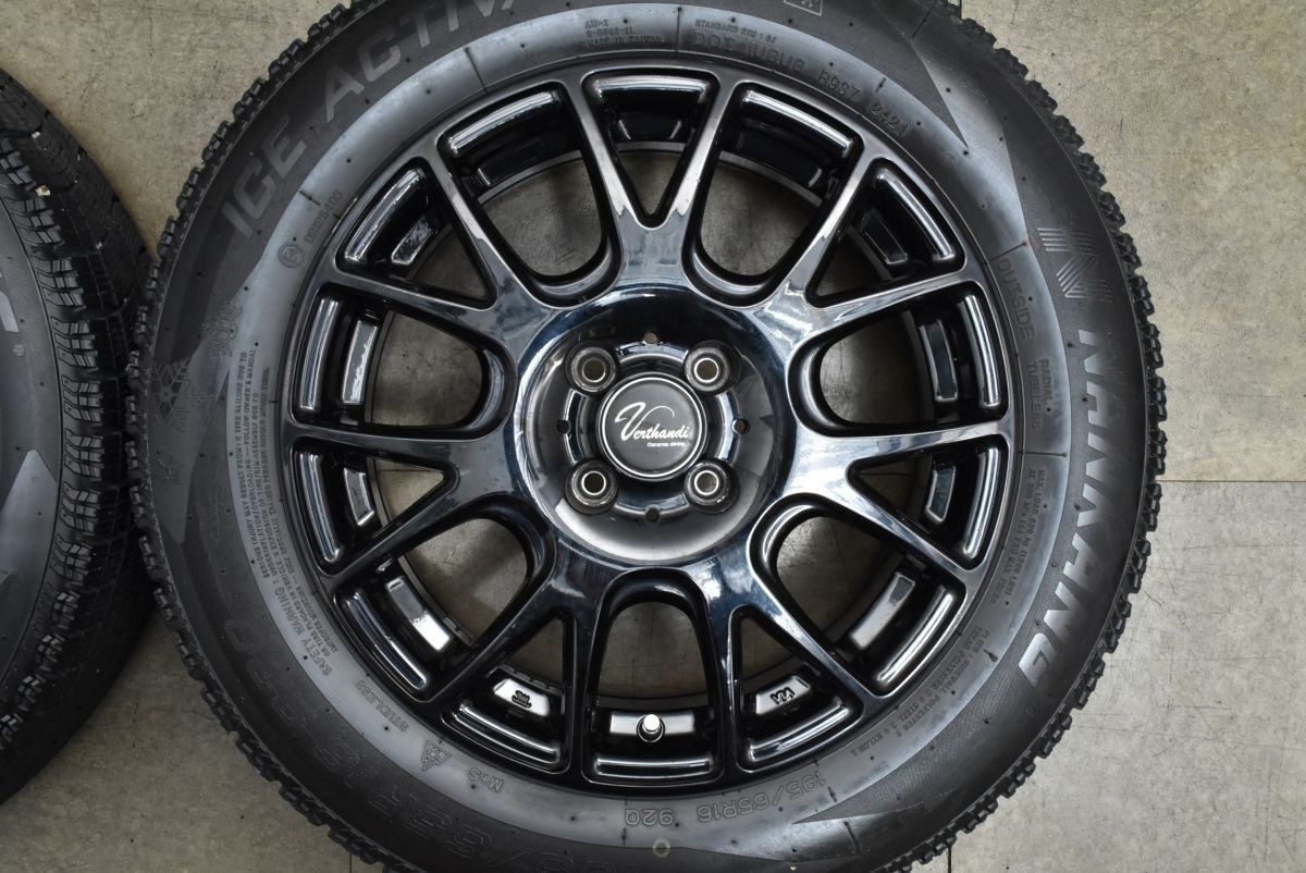  交換用に ヴェルザンディ 16 in 6 5 J 45 PCD 100 ナンカン アイスアクティバ AW 1 195 65 R ライズ ロッキー レックス ガソリン車 16インチ タイヤ ホイールセット