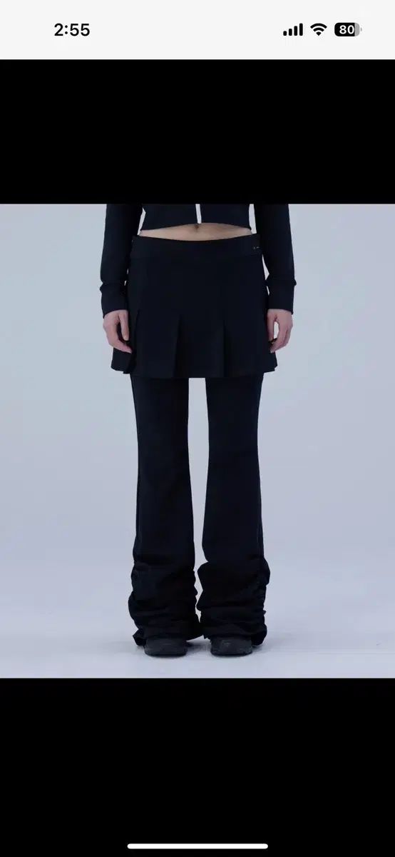 迷 Me キー ソウル Skirt shirring pants SET BLACK