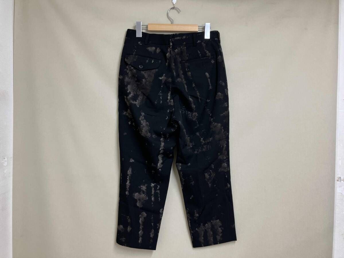 COMME des GARCONS コムデギャルソン AD 2016 2016年製 サマーウール プリントスラックス GS-P 010 ドメスティック サイズS ブラック